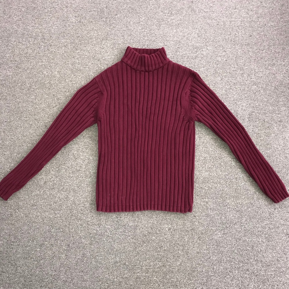 Burgundy banana republic chunky sweater